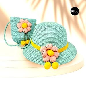 Kids two piece hat and bag set